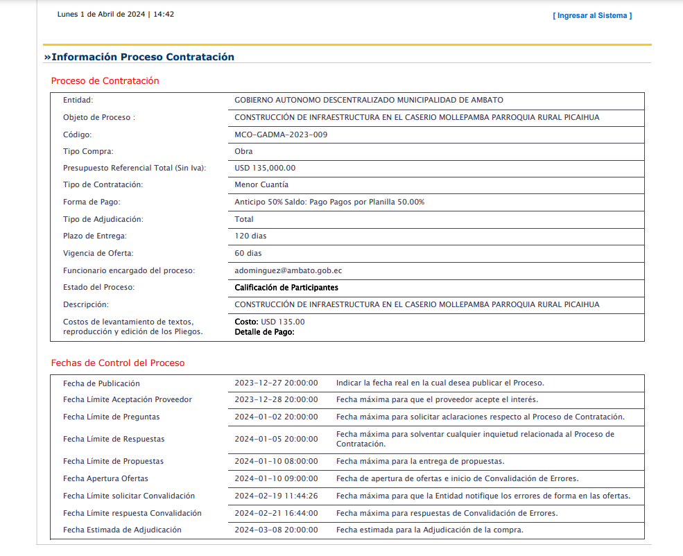 SEGUIMIENTO DE OBRAS