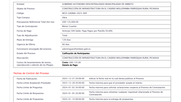 SEGUIMIENTO DE OBRAS
