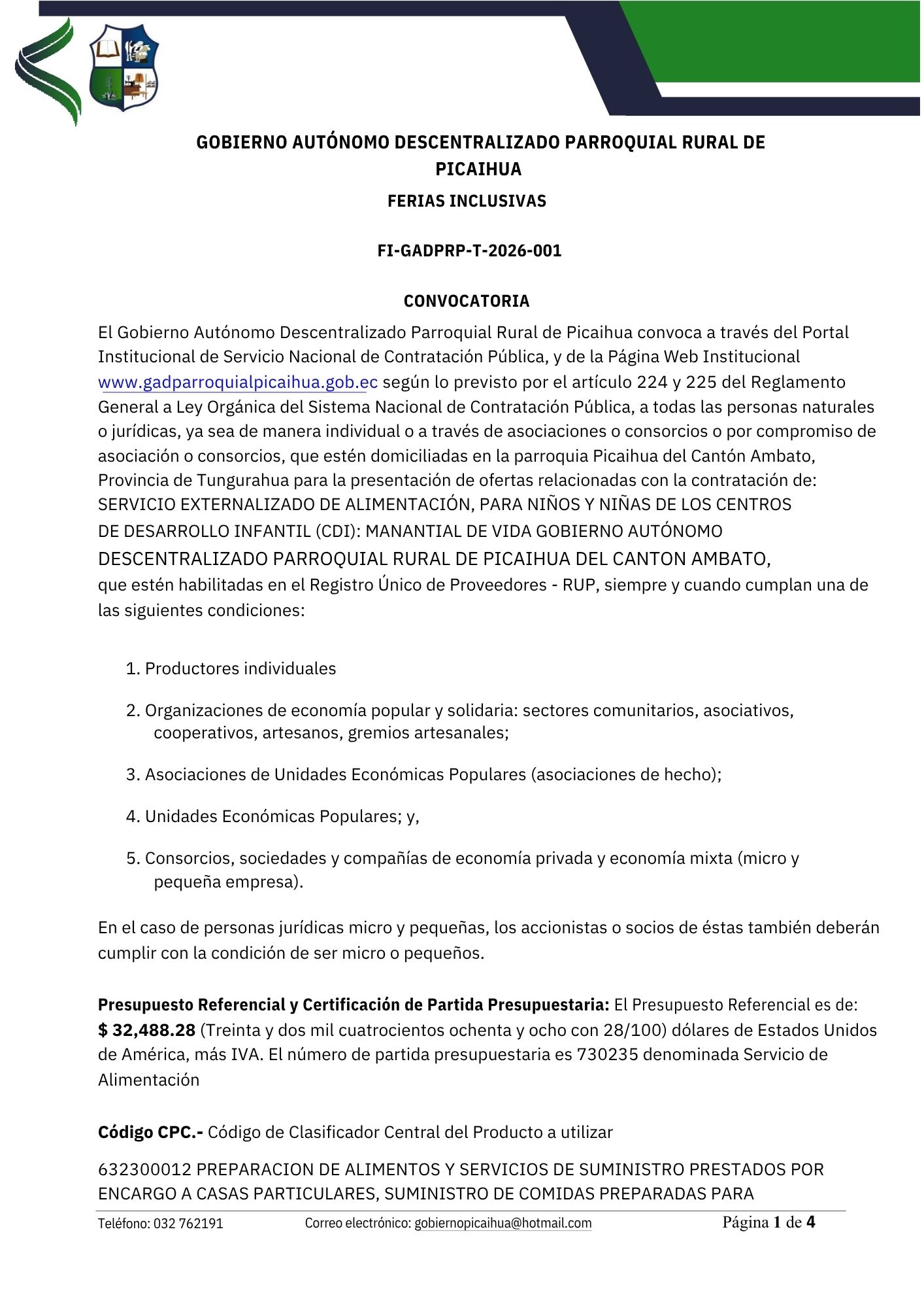 CONVOCATORIA